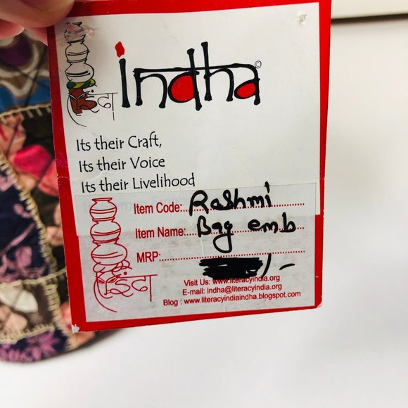 Boho Batik Beaded Indian Shoulder Tote Bag - Picture 2 of 6